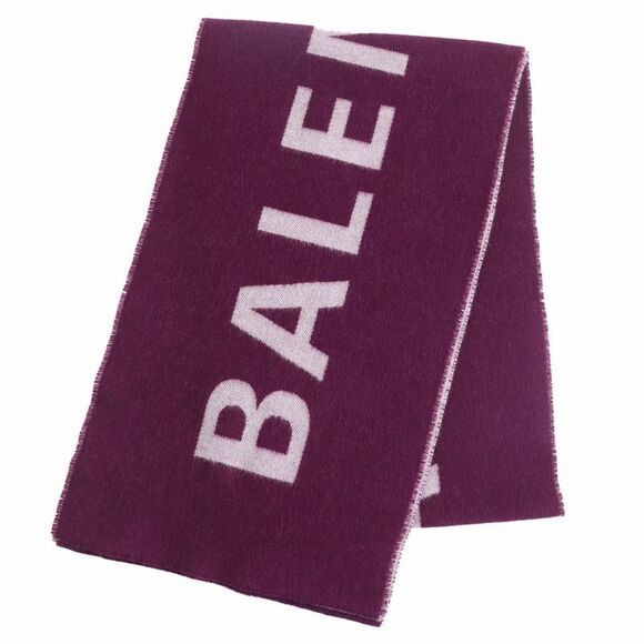 Balenciaga Logo Jacquard Wool Scarf 512732 - Picture 1 of 3